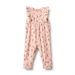 Wheat - Romper Milia, Dim Rose Flowers
